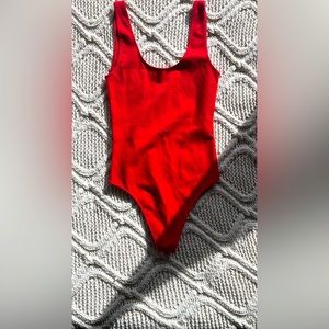 Red bodysuit